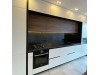 Мебель корпусная для кухни № 1126 крашеные МДФ фасады белые матовые + шпон Walnut 