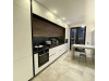 Меблі корпусні для кухні № +1126 фарбовані МДФ фасади білі матові + шпон Walnut