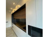 Меблі корпусні для кухні № +1126 фарбовані МДФ фасади білі матові + шпон Walnut