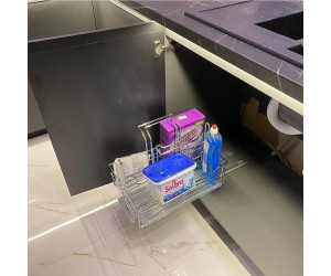 Мебель корпусная для кухни № 1129 крашеные МДФ фасады белые и серые с интегрированной ручкой 