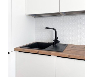 Мебель корпусная для кухни № 1013 крашеные МДФ фасады с интегрированной ручкой  