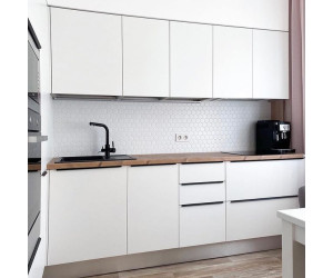 Мебель корпусная для кухни № 1013 крашеные МДФ фасады с интегрированной ручкой  