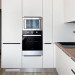 Cabinet furniture for kitchen No. 1013 painted MDF facades with integrated handle