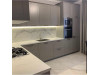 Меблі корпусні для кухні № 1130 фарбовані МДФ фасади сірі стиль Neo Classic 