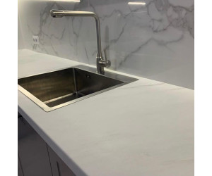 Мебель корпусная для кухни № 1130 крашеные МДФ фасады  серые стиль  Neo Classic 