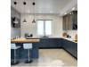 Меблі корпусні для кухні № тисячу сто тридцять два фарбовані МДФ фасади сірі з інтегрованою ручкою 