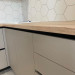 Cabinet furniture for kitchen No. 1135 painted MDF facades with integrated handle 