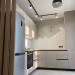 Cabinet furniture for kitchen No. 1135 painted MDF facades with integrated handle 