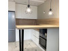 Мебель корпусная для кухни № 1137 крашеные МДФ фасады  с интегрированной ручкой 