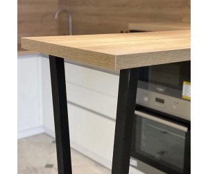 Cabinet furniture for kitchen No. 1137 painted MDF facades with integrated handle 