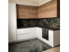 Cabinet furniture for kitchen No. 1138 painted MDF facades with integrated handle 