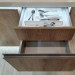 Cabinet furniture for kitchen No. 1142 painted MDF facades with integrated handle 