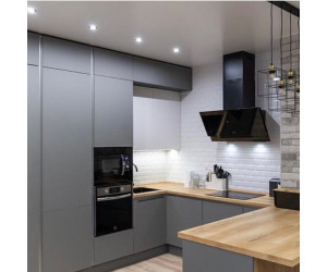 Cabinet furniture for kitchen No. 1143 painted MDF facades with integrated handle 