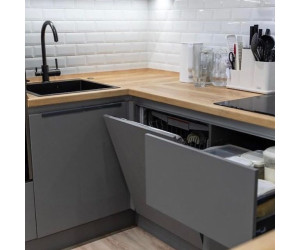 Cabinet furniture for kitchen No. 1145 painted and veneered MDF facades with integrated handle 