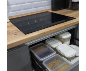 Cabinet furniture for kitchen No. 1143 painted MDF facades with integrated handle 