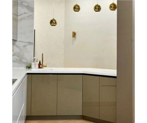 Меблі корпусні для кухні № 1146 фарбовані МДФ фасади з інтегрованою ручкою 