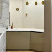 Cabinet furniture for kitchen No. 1146 painted MDF facades with integrated handle 