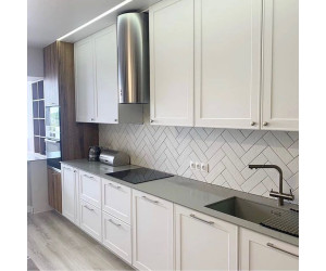 Меблі корпусні для кухні № тисяча сто сорок сім фарбовані МДФ фасади 