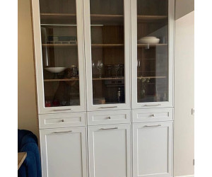 Меблі корпусні для кухні № тисяча сто сорок сім фарбовані МДФ фасади 