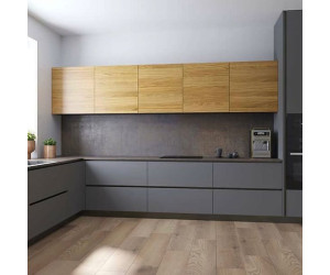 Cabinet furniture for kitchen No. 1148 painted and veneered MDF facades with integrated handle 
