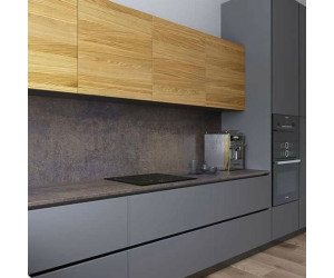 Cabinet furniture for kitchen No. 1148 painted and veneered MDF facades with integrated handle 