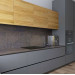 Cabinet furniture for kitchen No. 1148 painted and veneered MDF facades with integrated handle 