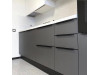 Меблі корпусні для кухні № 1151 фарбовані МДФ фасади сірі і білі 