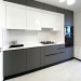 Cabinet furniture for kitchen No. 1151 painted MDF facades gray and white 