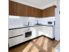 Мебель корпусная для кухни № 1157 крашеные и шпонированные фасады МДФ 