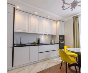 Мебель корпусная для кухни № 1015 крашеные МДФ фасады с фрезеровкой 