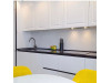 Мебель корпусная для кухни № 1015 крашеные МДФ фасады с фрезеровкой 