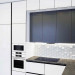 Cabinet furniture for kitchen No. 1159 painted MDF facades with integrated handle 