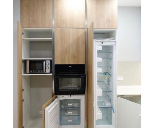 Меблі корпусні для кухні № 1161 фарбовані і шпоновані фасади МДФ 