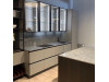 Меблі корпусні для кухні № +1163 фарбовані фасади МДФ і алюмінієві + optick float 
