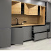 Cabinet furniture for kitchen No. 1162 painted and veneered MDF facades 