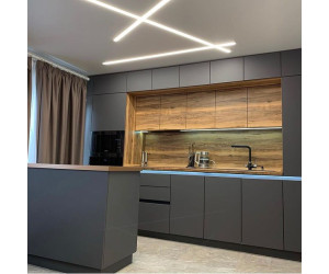 Cabinet furniture for kitchen № 1167 painted and veneered MDF facades