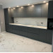 Cabinet furniture for kitchen No. 1168 painted MDF facades with integrated handle 