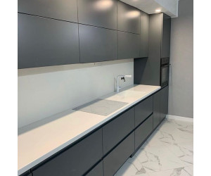 Cabinet furniture for kitchen No. 1168 painted MDF facades with integrated handle 