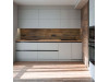 Мебель корпусная для кухни № 1169 крашеные МДФ фасады  с интегрированной ручкой 