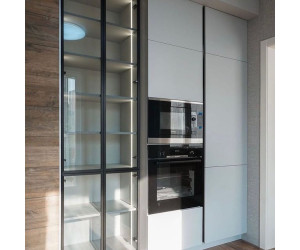 Cabinet furniture for kitchen No. 1169 painted MDF facades with integrated handle 