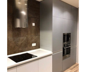 Cabinet furniture for kitchen No. 1171 painted MDF facades with integrated handle 