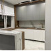 Cabinet furniture for kitchen No. 1173 painted MDF facades with integrated handle 