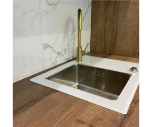 Мебель корпусная для кухни № 1173 крашеные МДФ фасады  с интегрированной ручкой 