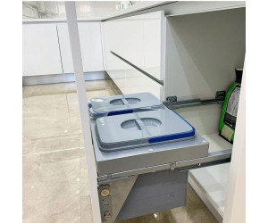 Мебель корпусная для кухни № 1175 крашеные МДФ фасады  с интегрированной ручкой 