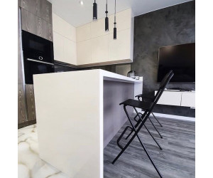 Меблі корпусні для кухні № 1178 фарбовані і шпоновані МДФ фасади 