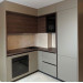 Cabinet furniture for kitchen No. 1179 painted and veneered MDF facades with integrated handle 