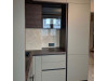 Меблі корпусні для кухні № 1179 фарбовані і шпоновані МДФ фасади з інтегрованою ручкою 