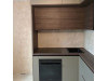 Меблі корпусні для кухні № 1179 фарбовані і шпоновані МДФ фасади з інтегрованою ручкою 