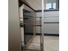 Мебель корпусная для кухни № 1179 крашеные и шпонированные МДФ фасады с интегрированной ручкой 