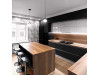 Меблі корпусні для кухні № 1180 фарбовані матові і глянцеві МДФ фасади з інтегрованою ручкою 